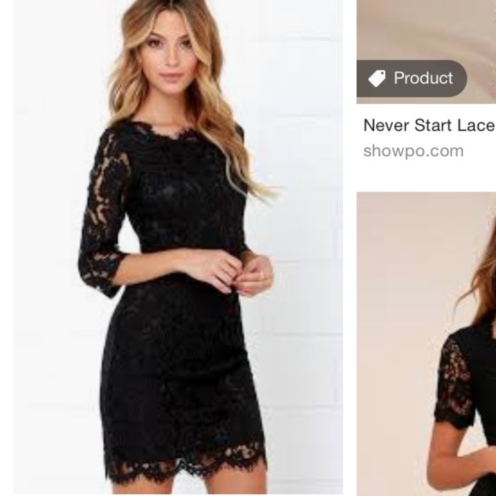 Black Lace Stretch Dress!